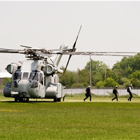 GE Aerospace Hosts CH-53K Helicopter Powered by T408 Engines at Lynn Facility