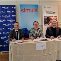 Naval Group, Inria and Simula Sign Partnership Cooperation Agreement to Strengthen Franco-Norwegian Research Cooperation in Defense Technology