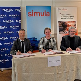 Naval Group, Inria and Simula Sign Partnership Cooperation Agreement to Strengthen Franco-Norwegian Research Cooperation in Defense Technology