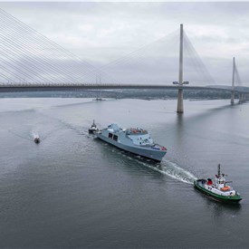 HMS Venturer takes to the water