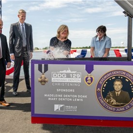 Image - HII Christens Guided Missile Destroyer Jeremiah Denton (DDG 129)