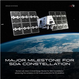 Rocket Lab Successfully Completes CDR for SDA's T2TL-Beta Constellation