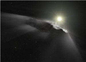 Artist impression of 'Oumuamua ESA/Hubble, NASA, ESO, M. Kornmesser  &copy;