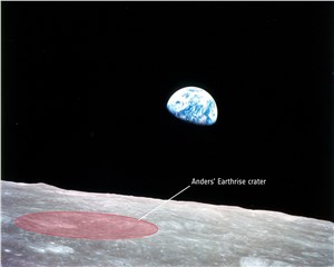 Earthrise (annotated) NASA, annotation added by ESA  &copy;