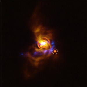 Possible companion in disc of the star V960 Mon European Southern Observatory (ESO) &copy;