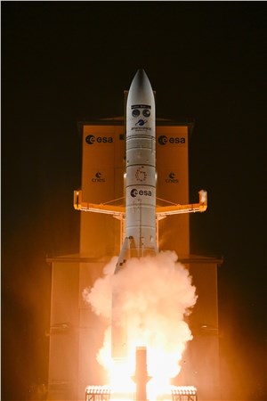 MetOp-SG-A1 and Sentinel-5 lift off ESA - S.Corvaja &copy;