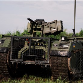Milrem Robotics and Frontline Integrate THeMIS UGV and BURIA RWS into a Unified Combat Support System