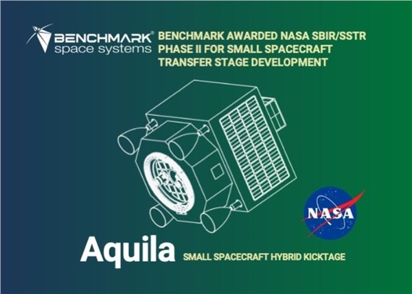 Benchmark Awarded NASA Phase II SBIR to Advance Aquila Hybrid Transfer Stage for Small Spacecraft High-Energy Missions
