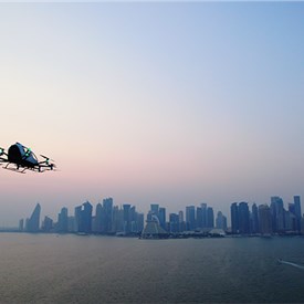 Image - EHang EH216-S Conducts First Urban Human-Carrying Pilotless eVTOL Flights in the Middle East, Partnering with Qatar's Ministry of Transport