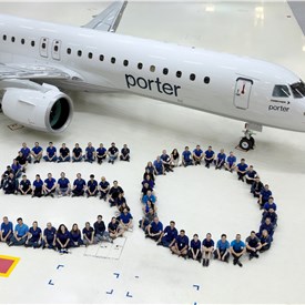Image - Porter Airlines Achieves Major Milestone with 50th Embraer E195-E2