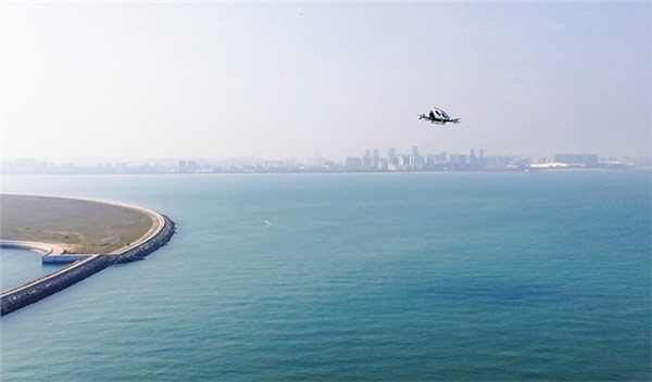 EHang EH216-Series eVTOL Aircraft Completes 1st Cross-Province Flight, Crossing Qiongzhou Strait
