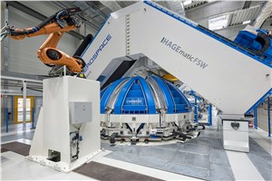 Friction stir welding machine at MT Aerospace MT Aerospace  &copy;