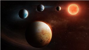 impression of planetary system around LHS 1903 ESA &copy;