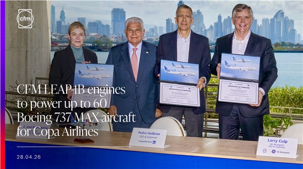 CFM LEAP-1B Engines to Power Up to 60 Boeing 737 Max Aircraft for Copa Airlines