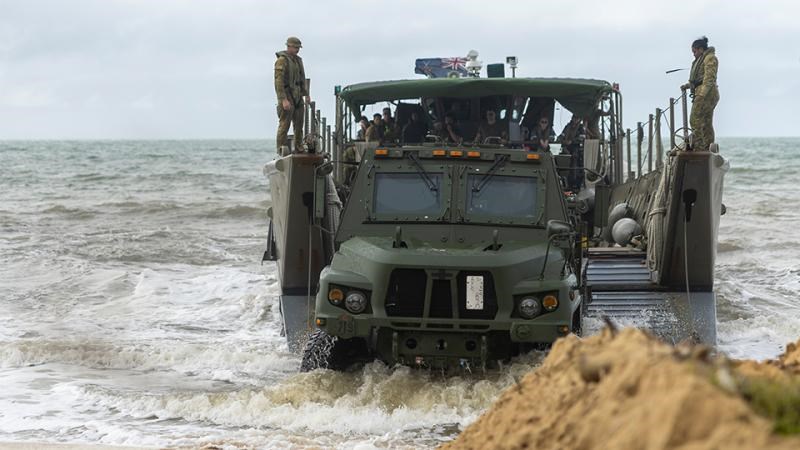 Army Proves HIMARS Deployability from Ship to Shore Private Alli Craig ©